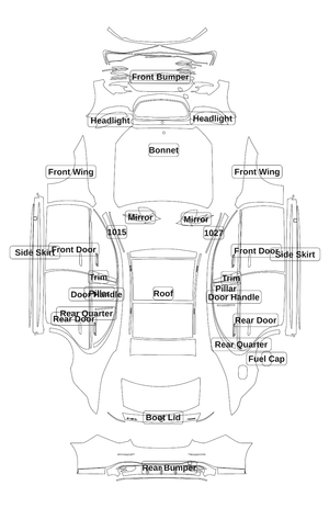Mercedes-Benz S-Class (LWB) 2021 — Full Car kit - labelled pieces