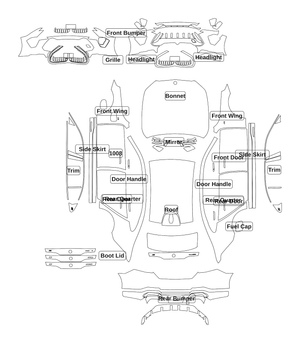 BMW i5 2024 — Full Car kit - labelled pieces