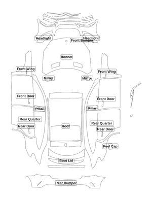 Mercedes-Benz GLE Coupe (AMG 63) 2015 — Full Car kit - labelled pieces
