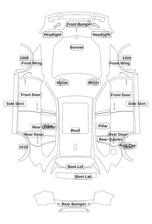 BMW X5 2014 — Full Car kit - labelled pieces