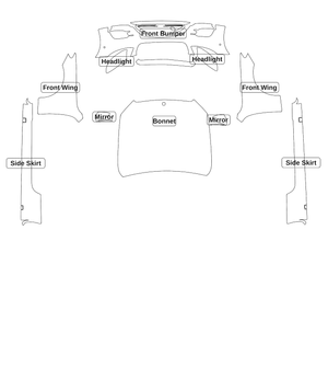 Mercedes-Benz E-Class (Coupe) 2018 — Track Pack kit - labelled pieces