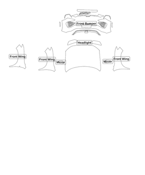 Volkswagen Tayron 2023 — Full Front kit - labelled pieces
