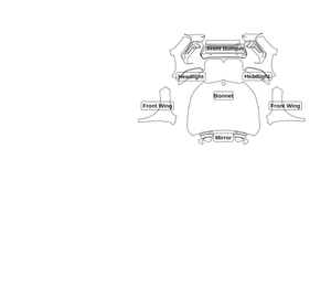 BMW X1 2023 — Full Front kit - labelled pieces