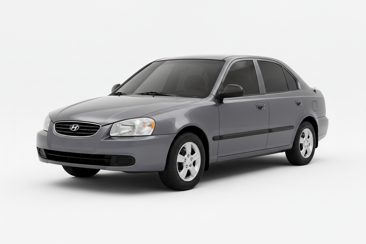 2005 Hyundai Accent saloon with tinted windows
