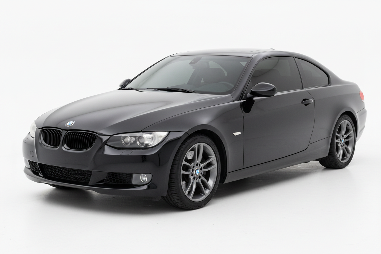 2007 BMW 3 Series Coupe with tinted windows