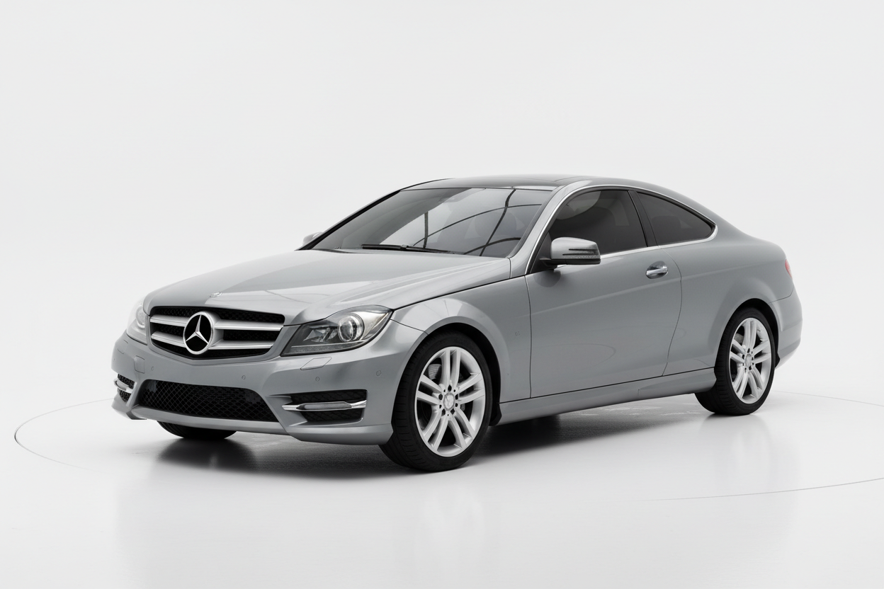 2012 Mercedes C-Class Coupe with tinted windows