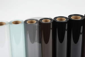 close up of tint film rolls of different shades