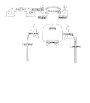 BMW i5 2024 — Track Pack kit - labelled pieces