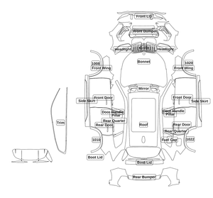 BMW X1 2023 — Full Car kit - labelled pieces
