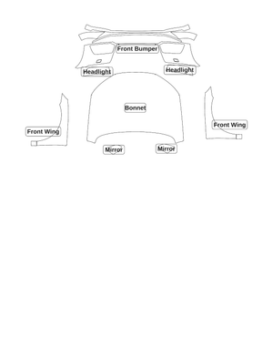 Audi Q5 2018 — Full Front kit - labelled pieces