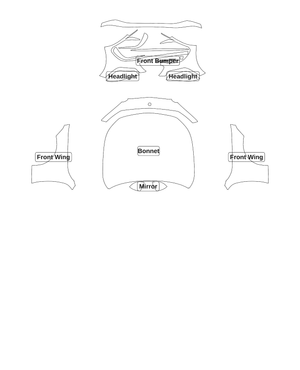 Mercedes-Benz CLE (Coupe) 2024 — Full Front kit - labelled pieces