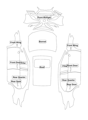 Toyota Camry 2018 — Full Car kit - labelled pieces