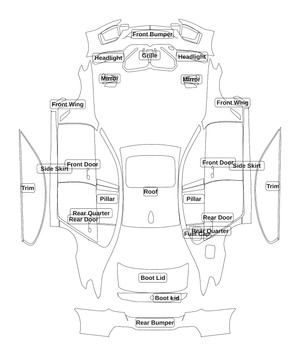 BMW 5 Series 2021 — Full Car kit - labelled pieces