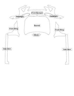 BMW 1 Series 2020 — Track Pack kit - labelled pieces