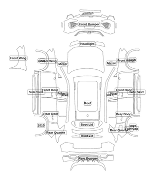 Volkswagen Tayron 2023 — Full Car kit - labelled pieces
