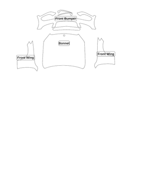 Mercedes-Benz C-Class (Saloon) 2017 — Full Front kit - labelled pieces