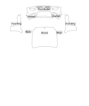 Mercedes-Benz E-Class (Coupe) 2018 — Full Front kit - labelled pieces