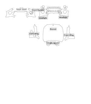 BMW i5 2024 — Full Front kit - labelled pieces