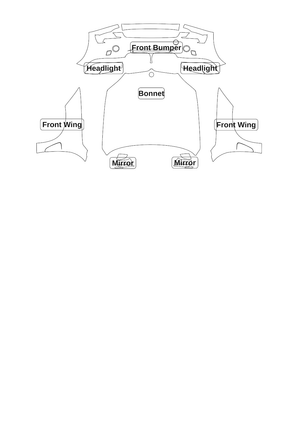 BMW X5 2014 — Full Front kit - labelled pieces