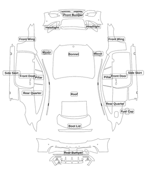 Mercedes-Benz E-Class (Coupe) 2018 — Full Car kit - labelled pieces