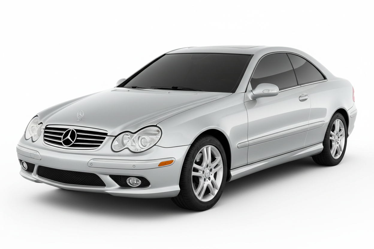 2003 Mercedes CLK with tinted windows