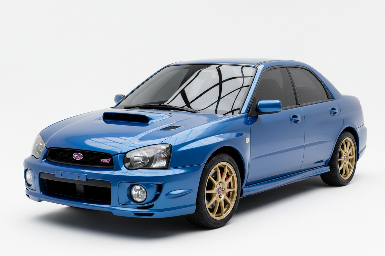 2003 Subaru Impreza WRX STI with tinted windows