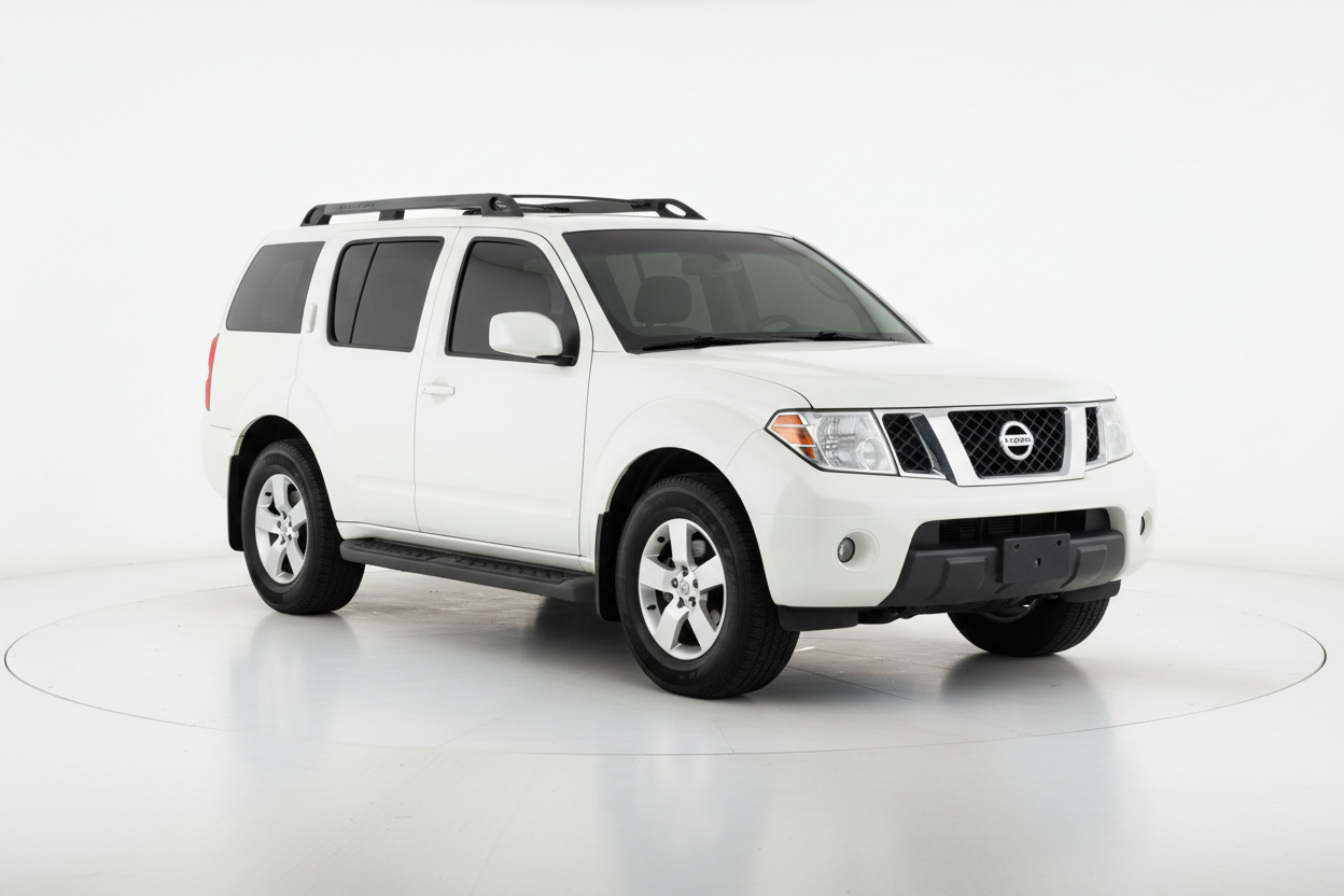2006 Nissan Pathfinder - 3/4 View Tinted Windows White Background