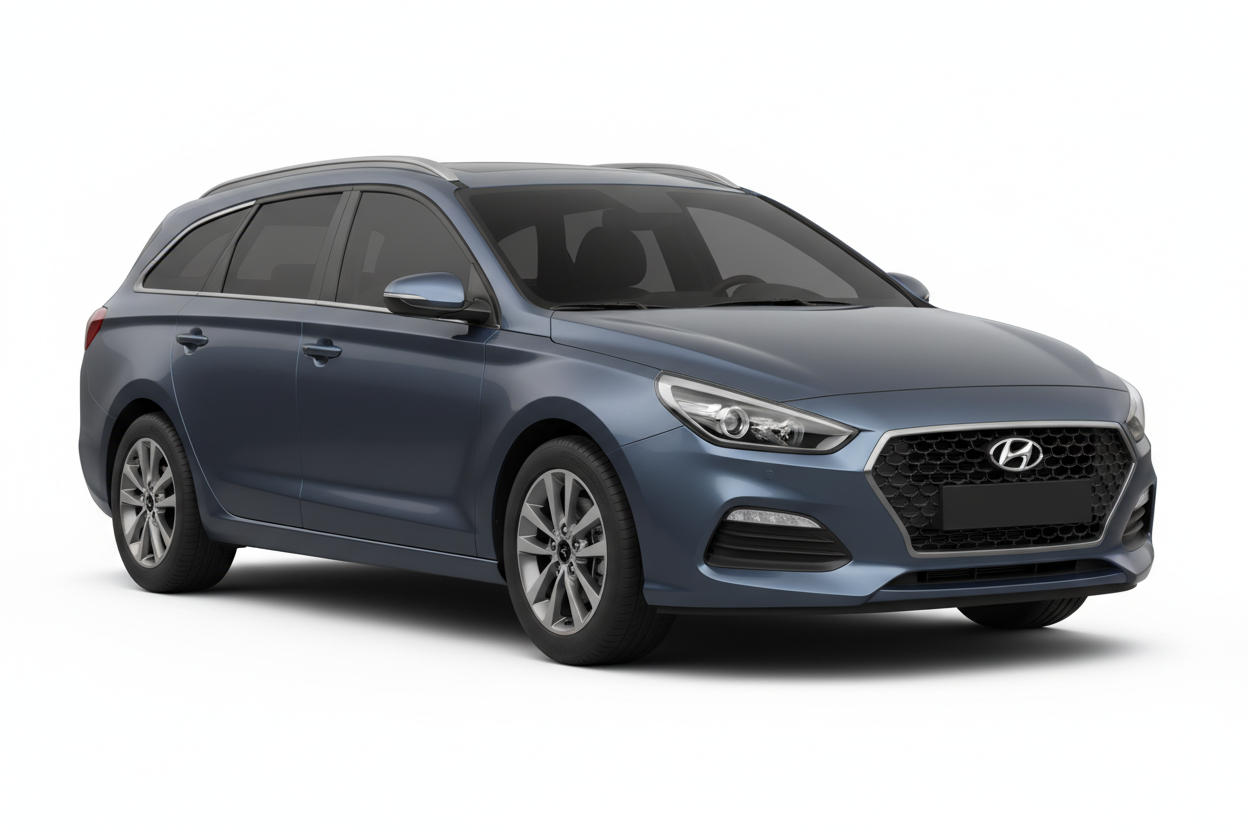 2017 Hyundai i30 Estate with tinted front windscreen and front two doors