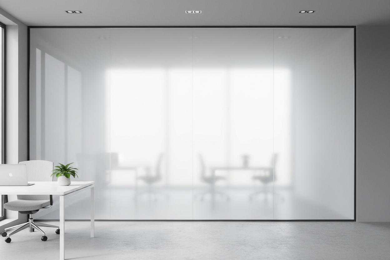 frosted window film with no pattern on internal office window