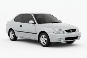 Hyundai Accent 1995-1999 2-door coupe with tinted windows