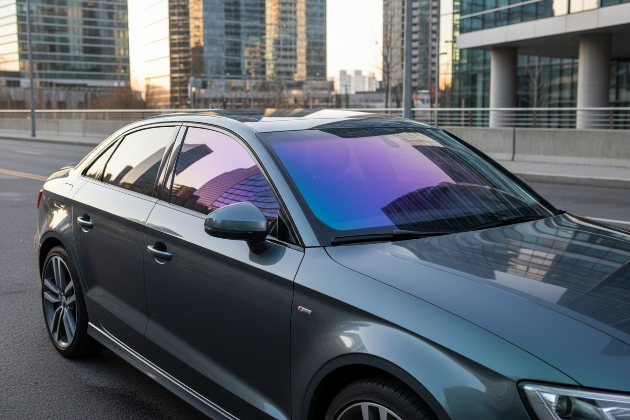 image of audi a3 with chameleon tint 