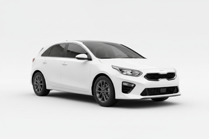 Kia Ceed 2018-2024 - 3/4 View Tinted Windows White Background