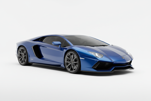 Lamborghini Aventador coupe with tinted windows