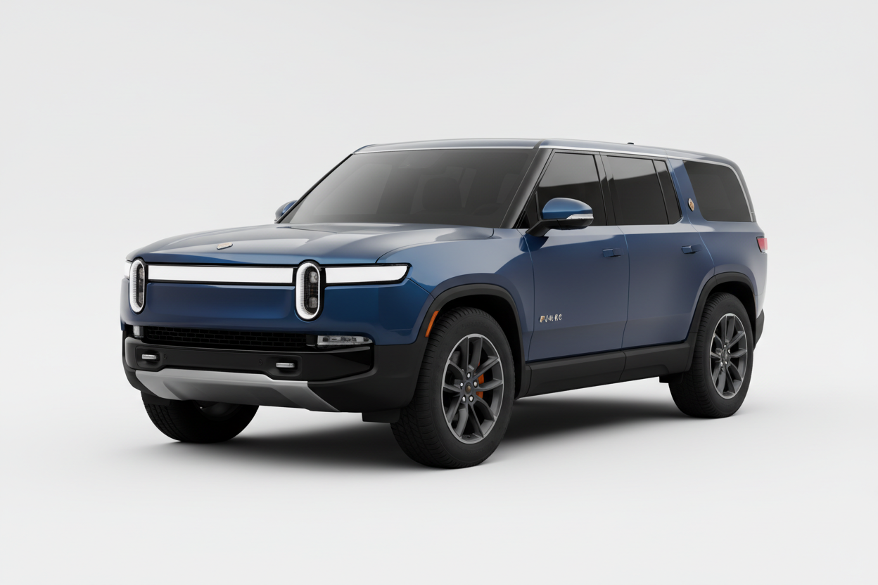 Rivian R1S with tinted windows