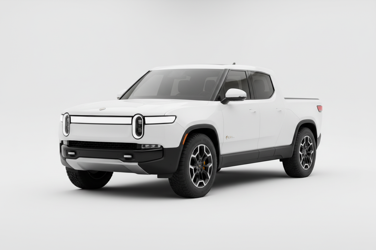 Rivian R1T with tinted windows